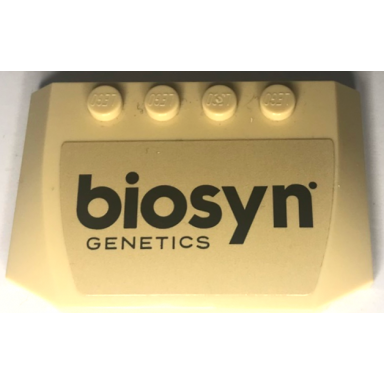 tan wedge 4 x 6 x 2 3 triple curved with black biosyn genetics pattern sticker - set 76951