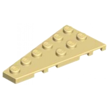 tan wedge plate 6 x 3 left