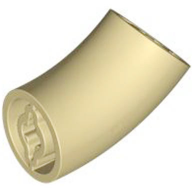 tan brick round 2 x 2 d 45 degrees elbow 27.7mm standing height