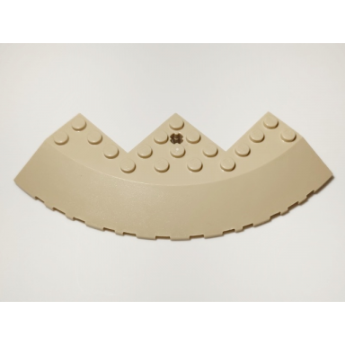 tan brick round corner 10 x 10 with slope 33 edge axle hole facet cutout