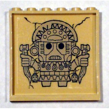 tan panel 1 x 6 x 5 with idol pattern upright sticker - set 7623