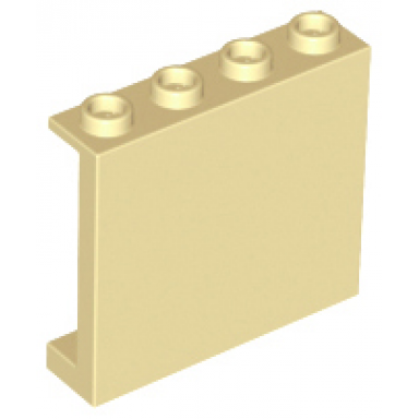 tan panel 1 x 4 x 3 with side supports - hollow studs
