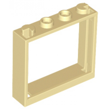 tan window 1 x 4 x 3 - no shutter tabs