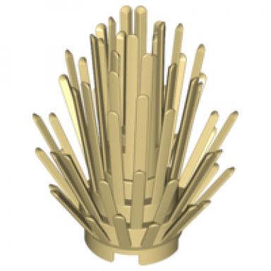 tan plant prickly bush 2 x 2 x 4