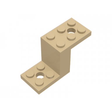 tan bracket 5 x 2 x 2 1 3 with 2 holes