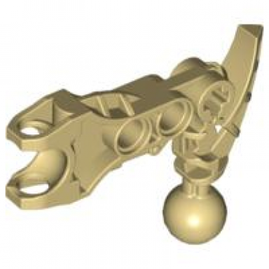 tan bionicle arm av-matoran with ball joint and ball socket
