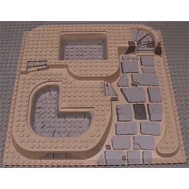 tan baseplate raised 32 x 32 three level with slate ramp and gray pool pattern