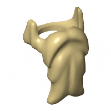 tan minifigure beard
