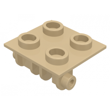 tan hinge brick 2 x 2 top plate