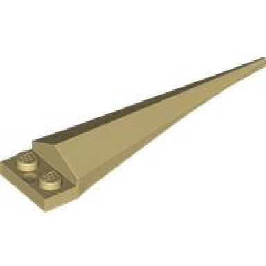 plate modified 1 x 2 with angular extension with molded flexible rubber tan tip pattern