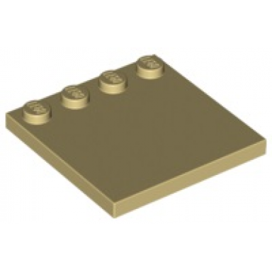 tan tile modified 4 x 4 with studs on edge