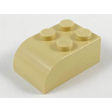 tan slope curved 3 x 2 with 4 studs