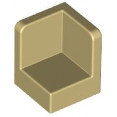 tan panel 1 x 1 x 1 corner