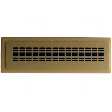 tan tile 1 x 3 with grid of 70 dark blue rectangles on tan background pattern sticker - set 40519