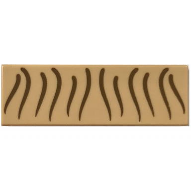 tan tile 1 x 3 with dark brown curved stripes pattern brickheadz gollum hair