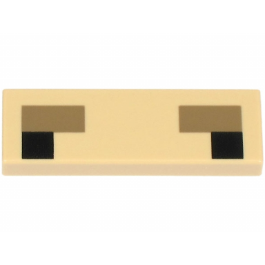 tan tile 1 x 3 with black squares and dark tan rectangles pattern minecraft baby llama eyes