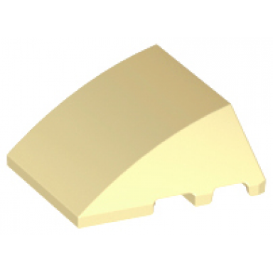 tan wedge 4 x 3 triple curved no studs