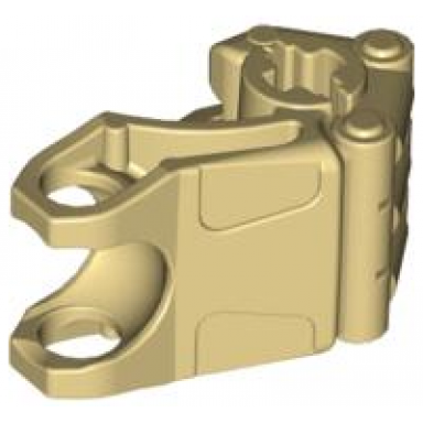 tan bionicle fist with axle hole - 3 fingers