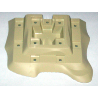 tan baseplate raised 18 x 22 no studs two level 11 holes