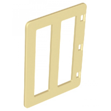 tan duplo door window pane 1 x 4 x 4 with 2 panes
