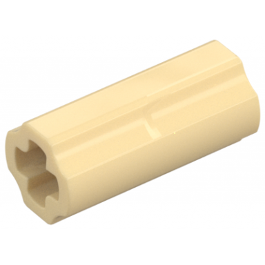 tan technic axle connector 2l smooth with x hole orientation