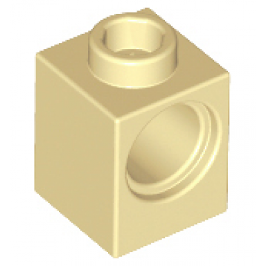 tan technic brick 1 x 1 with hole