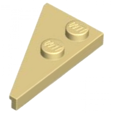 tan wedge plate 4 x 2 right pointed