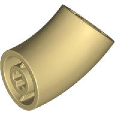 tan brick round 2 x 2 d 45 degrees elbow 25.5mm standing height