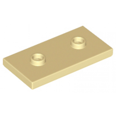 tan plate modified 2 x 4 with 2 studs double jumper