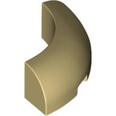 tan brick round corner 3 x 3 without studs