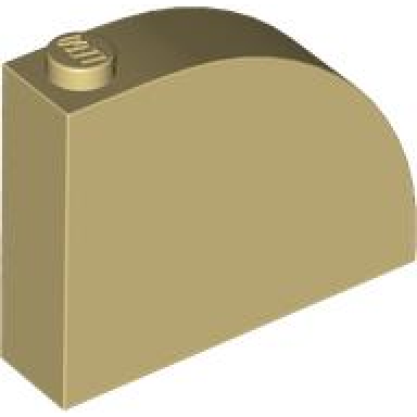 tan slope curved 4 x 1 x 2 2 3 with stud