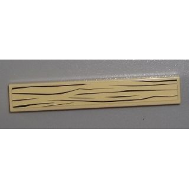 tan tile 1 x 6 with wood grain pattern sticker - sets 60003 60009