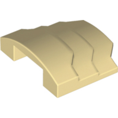 tan wedge 4 x 3 stepped no studs