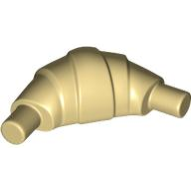 tan croissant with flat ends