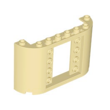 tan panel 2 x 8 x 4 with 2 x 3 1 3 cutout with 4 studs on each side