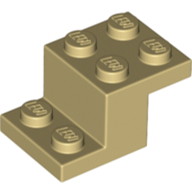 tan bracket 3 x 2 x 1 1 3 with bottom stud holder