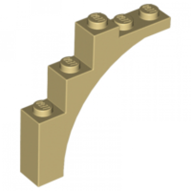 tan arch 1 x 5 x 4 - irregular bow reinforced underside