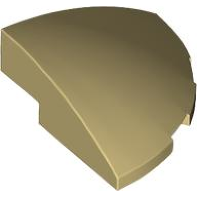 tan slope curved 3 x 3 corner round