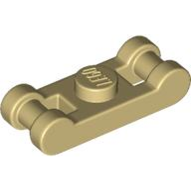 tan plate modified 1 x 1 with bar handles on ends