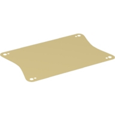 tan cloth tent roof with rounded corners and holes