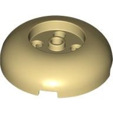 tan brick round 4 x 4 dome top with 2 x 2 recessed center