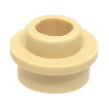 tan plate round 1 x 1 with open stud