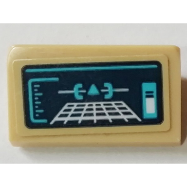 tan slope 30 1 x 2 x 2 3 with targeting screen pattern sticker - set 76130