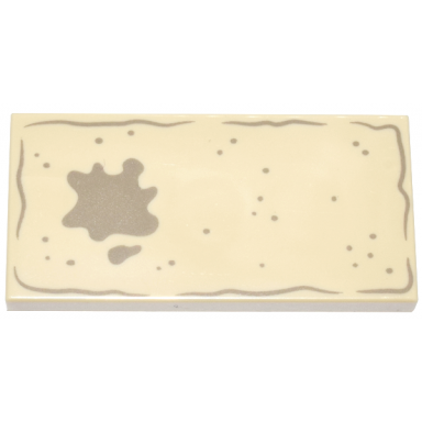 tan tile 2 x 4 with dark tan litter pan splashes and dots pattern