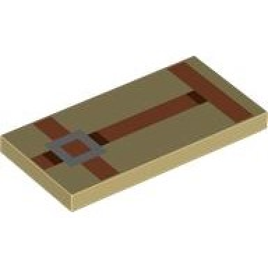 tan tile 2 x 4 with pixelated dark orange straps and silver buckle pattern minecraft camel harness