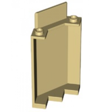 tan panel 3 x 3 x 6 corner wall without bottom indentations