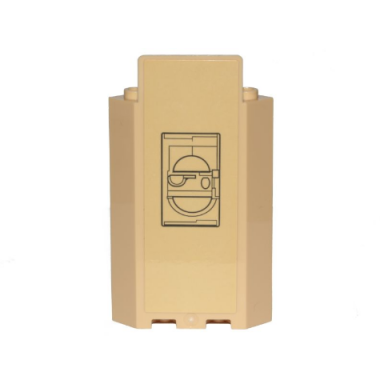 tan panel 3 x 3 x 6 corner wall without bottom indentations with sw cloud city black lines and semicircles pattern sticker - set 75222