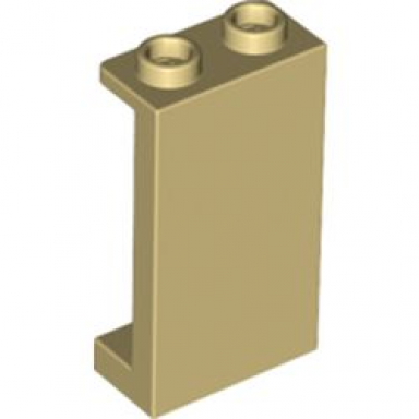 tan panel 1 x 2 x 3 with side supports - hollow studs