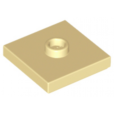 tan plate modified 2 x 2 with groove and 1 stud in center jumper