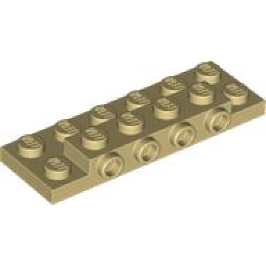 tan plate modified 2 x 6 x 2 3 with 4 studs on side